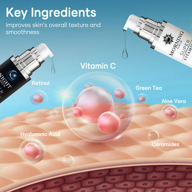Super Vitamin C Morning and Night Serum Combo